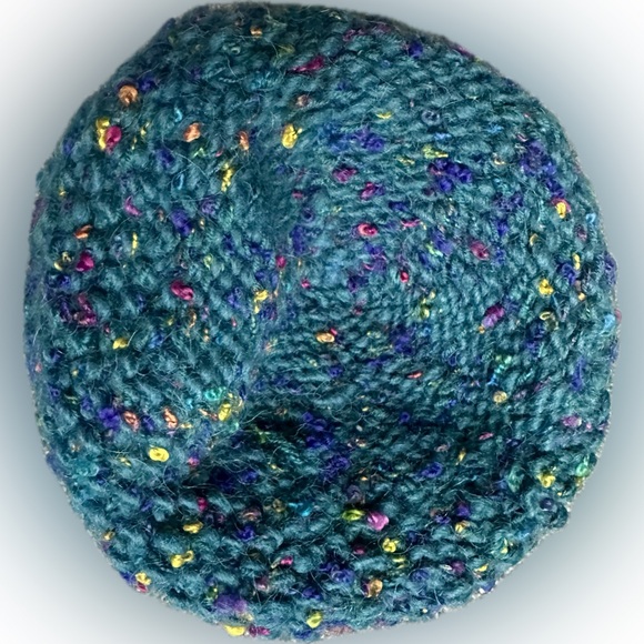 Handmade Accessories - Colorful Hand Knit Blue Beanie | New
